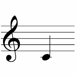 Observe as notações musicais: Descrição de imagem São nota
